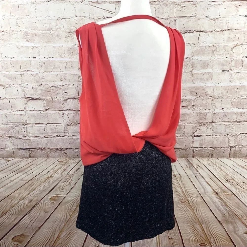 LUSH draped open back sequin dress - Picture 3 of 6